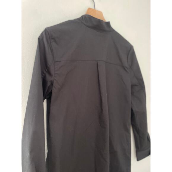 NWT Banana Republic Black Utility Shirt Dress Size 4 Zip Front Mini Long Sleeve - Picture 7 of 10